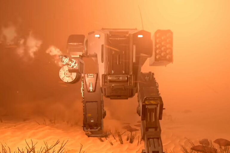 Mech in Helldivers 2