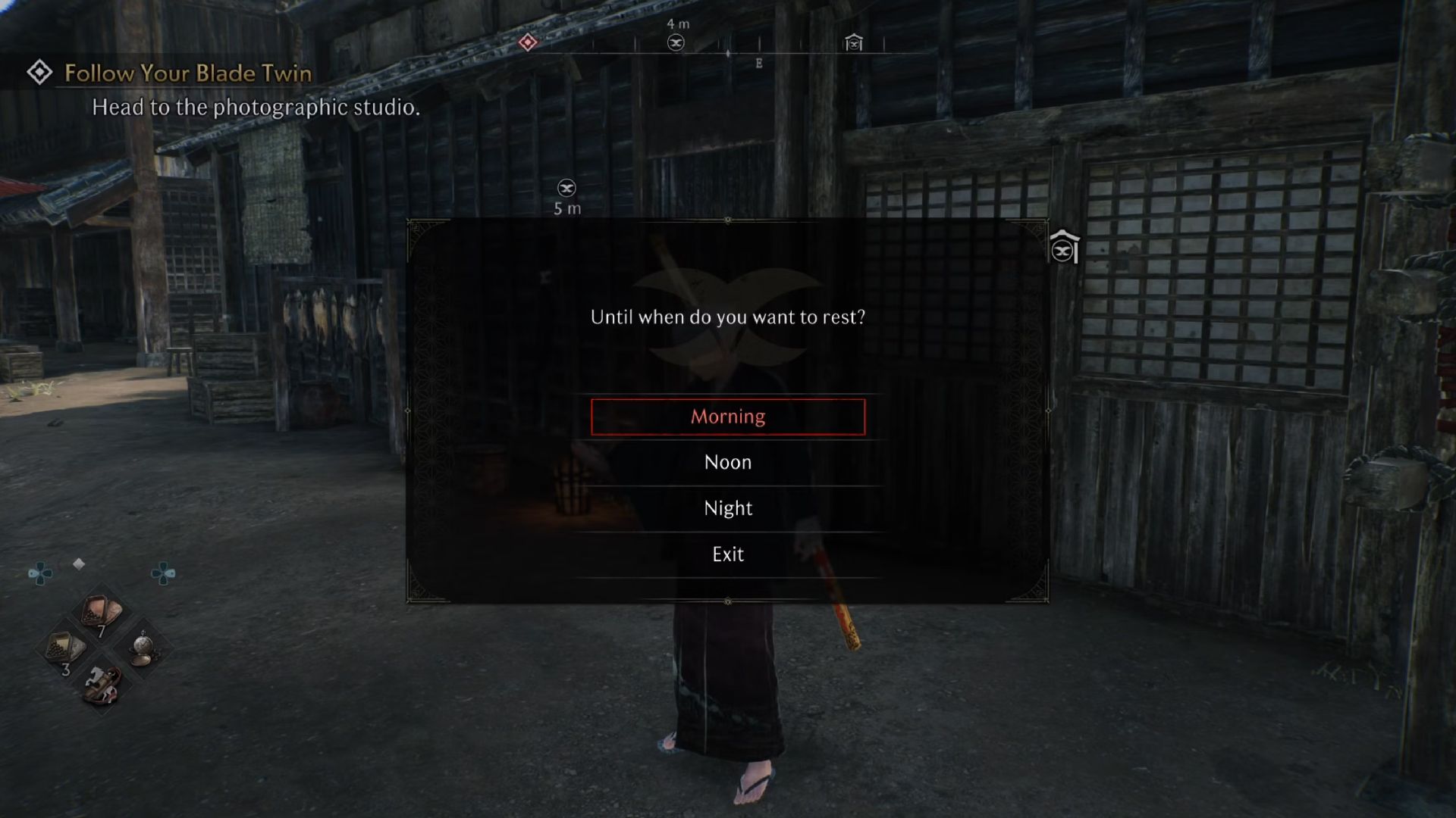 Passing time using the Pocket watch in Rise of the Ronin