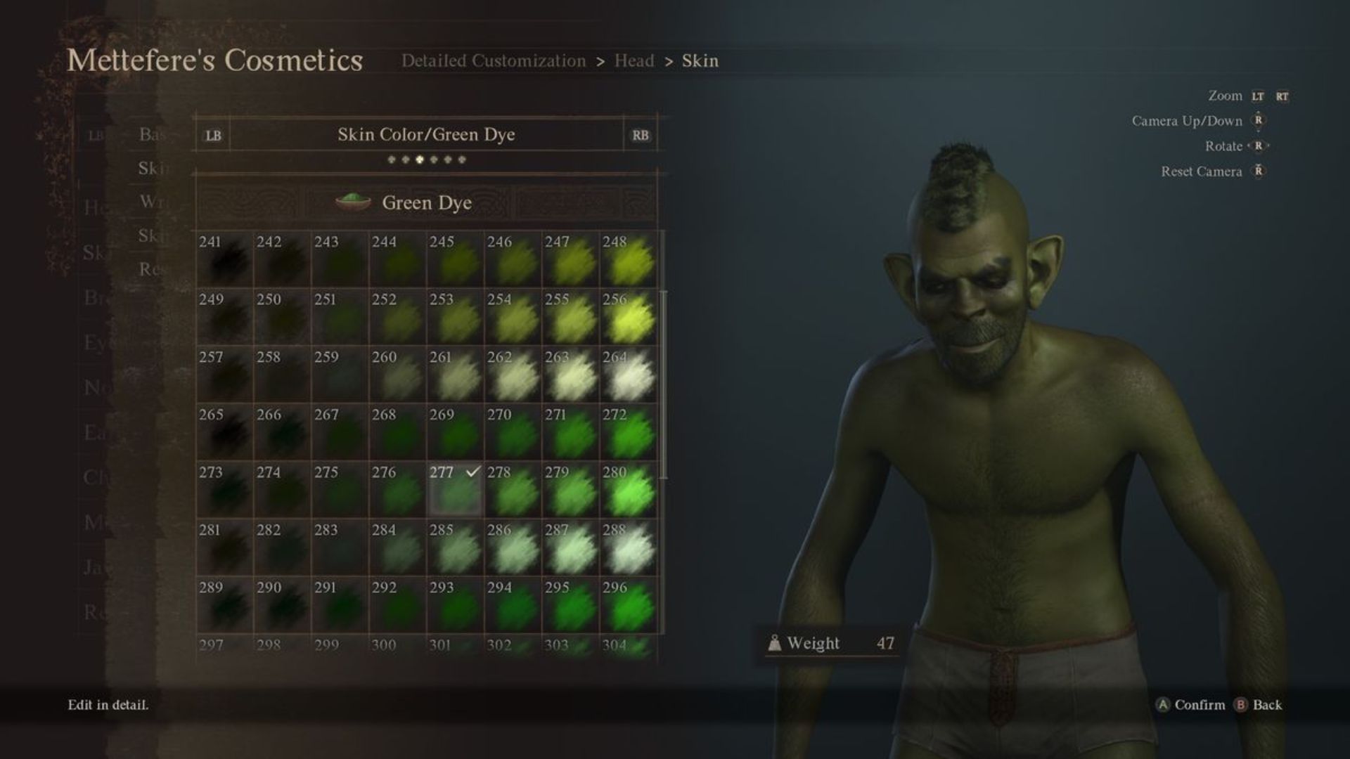 The character customization menu in Dragon's Dogma 2
