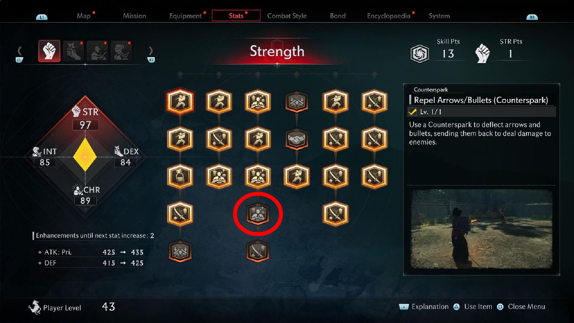 Strength Skill Tree in Rise of the Ronin