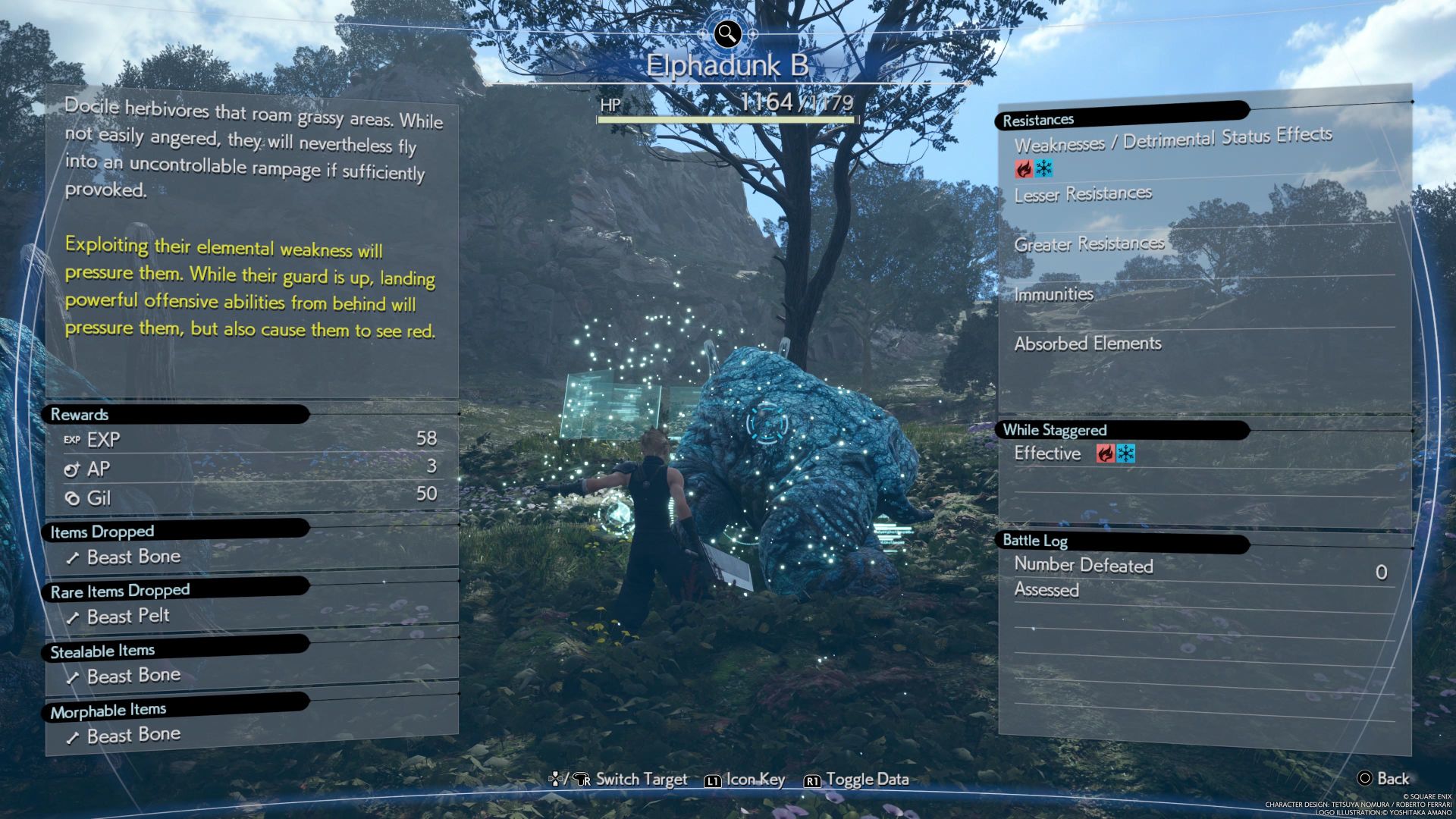 Assess screen in Final Fantasy 7 Rebirth