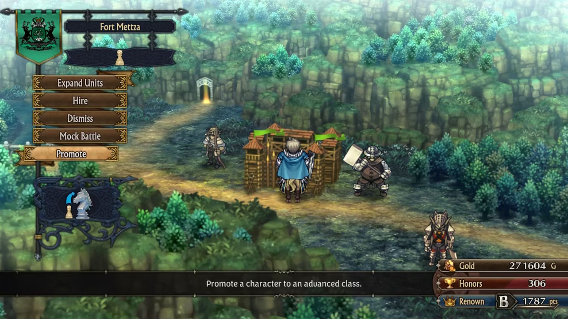 The Promote option in Unicorn Overlord