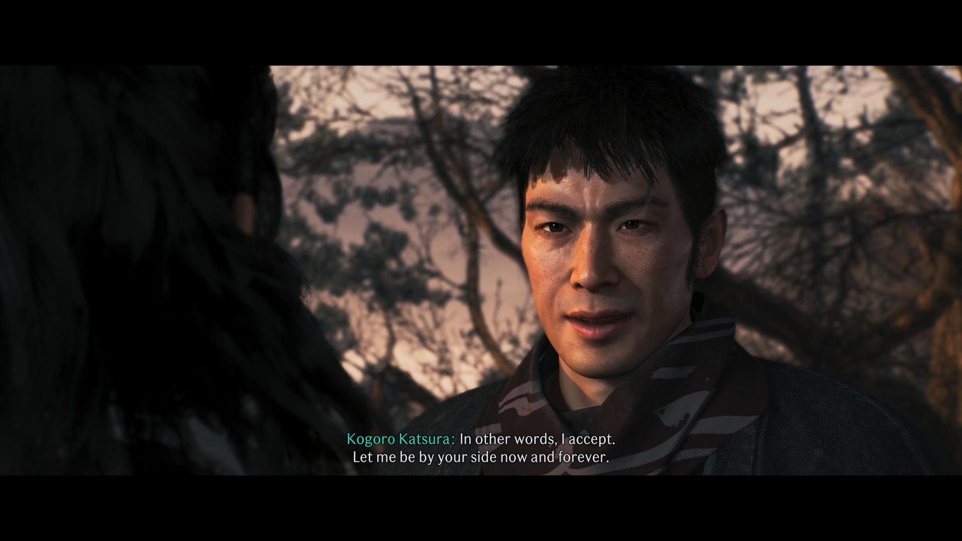 Kogoro Katsura confessing his feelings in Rise of the Ronin