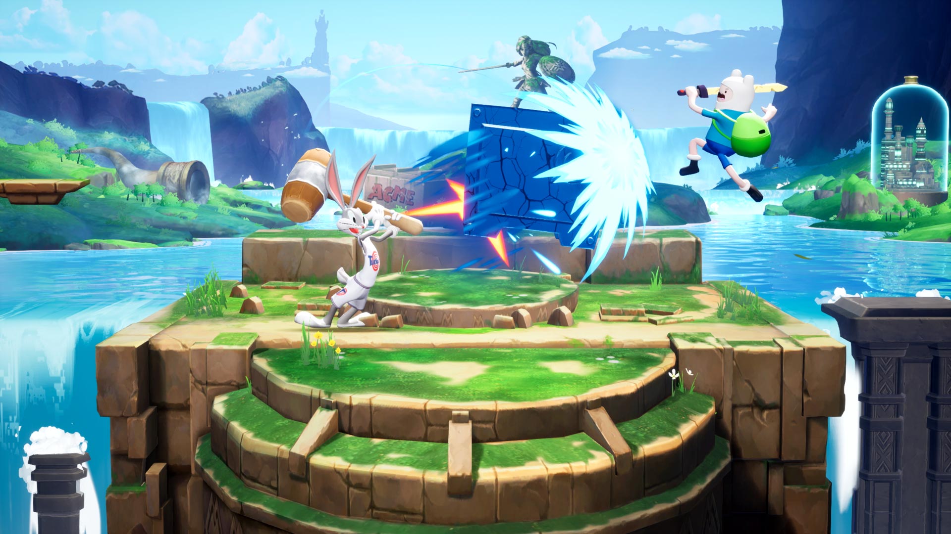 In-game Screen of Bugs Bunny and Finn The Human