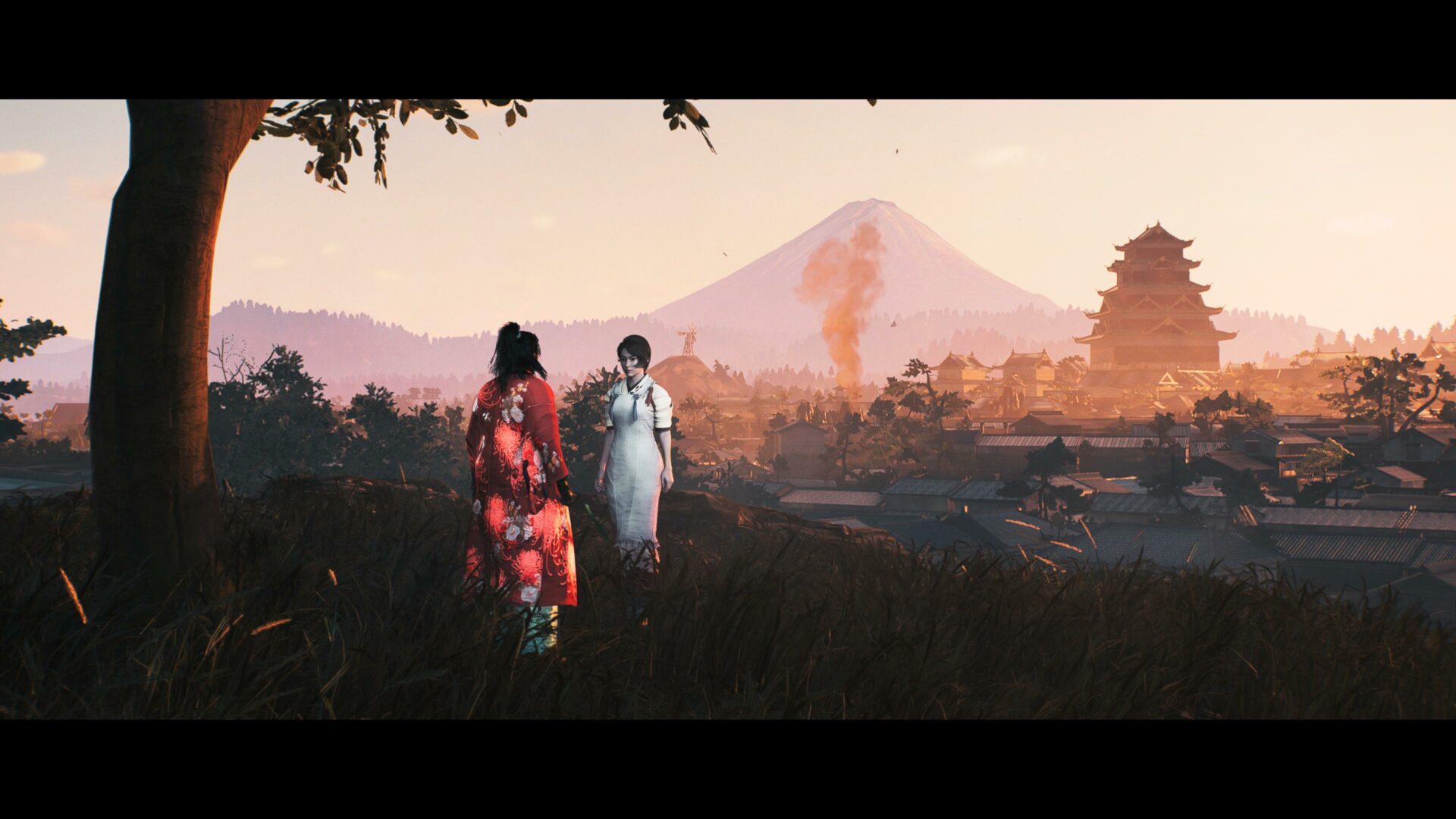 Ine Kusumoto Veiled Vow Romance in front of sunset