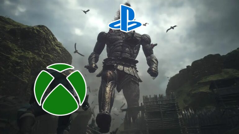 Giant smashing a gate in Dragon's Dogma 2