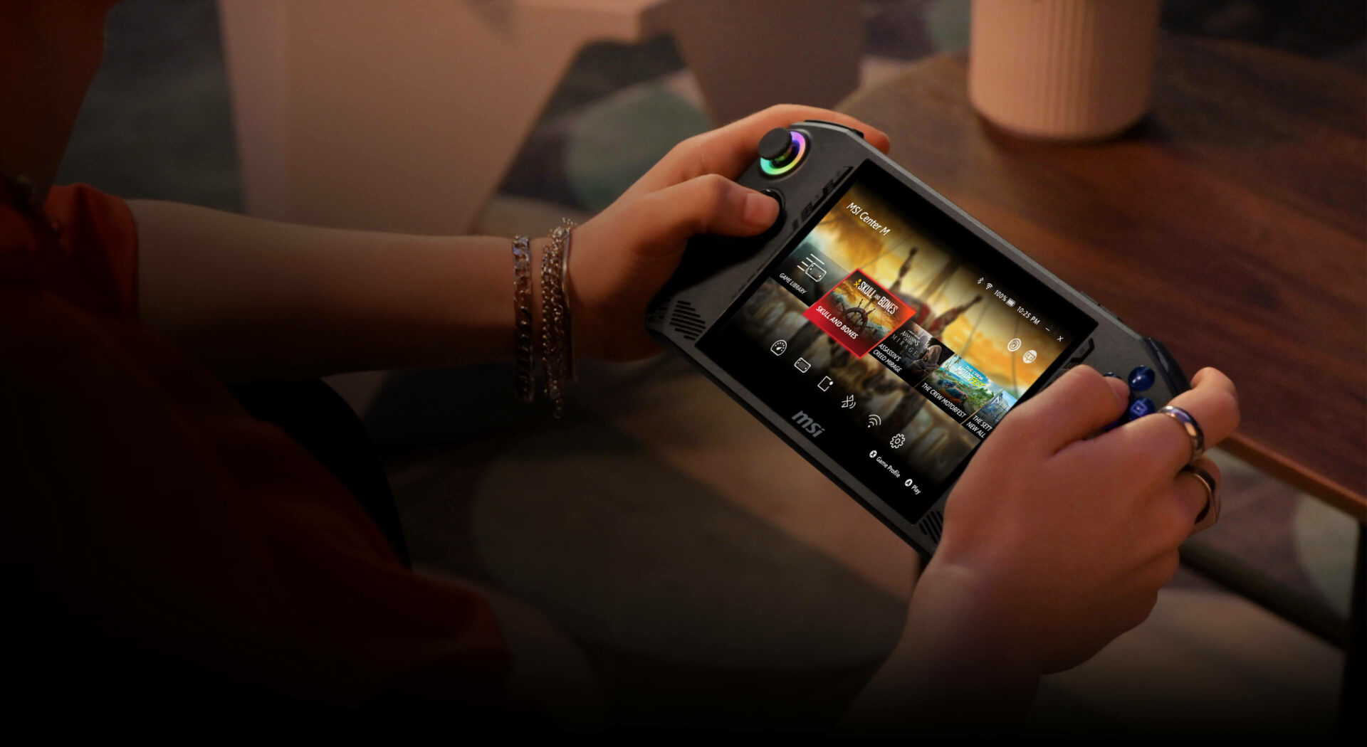 MSI Claw playing Skull and Bones