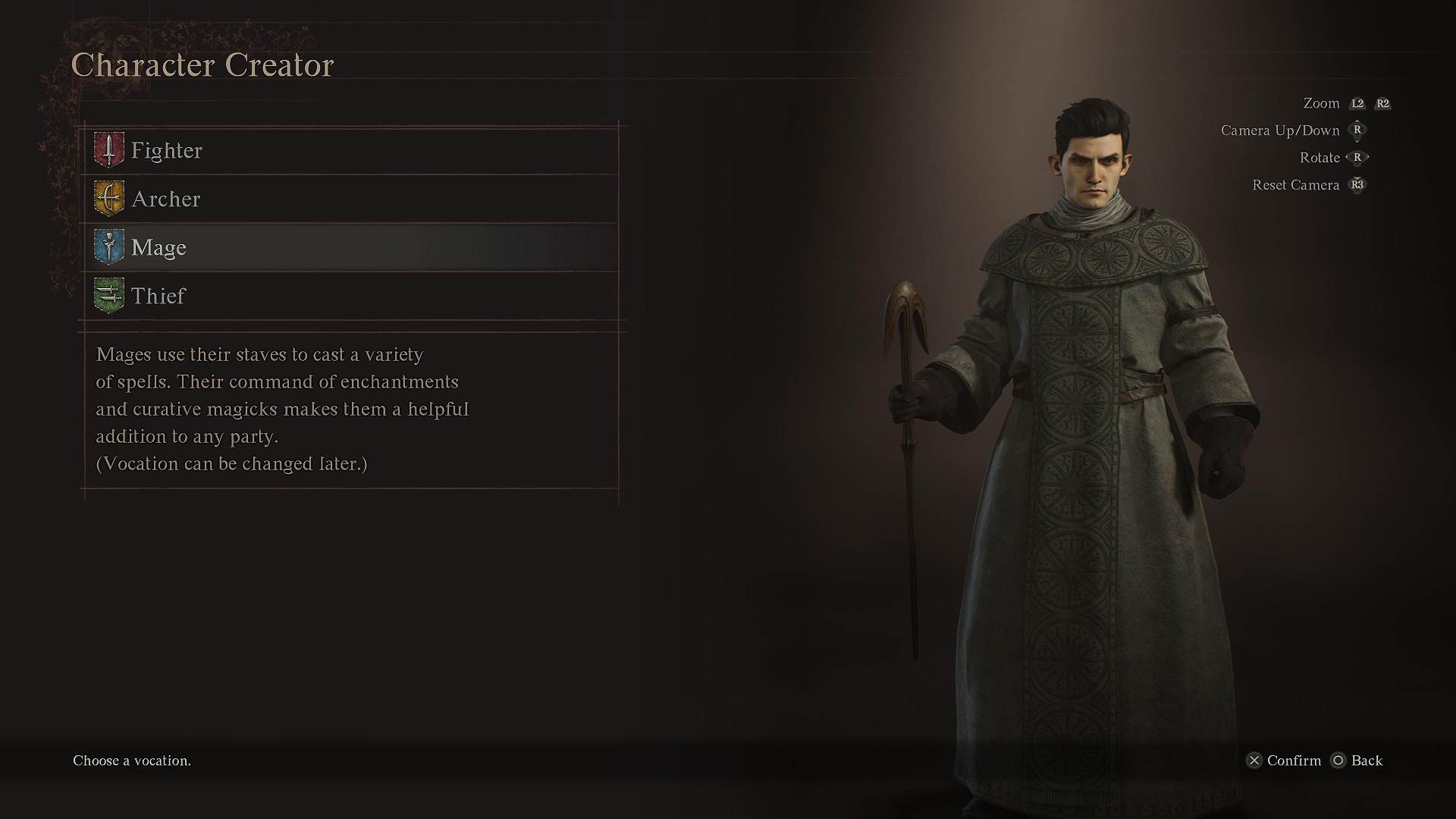 Mage Dragon's dogma 2 vocation select