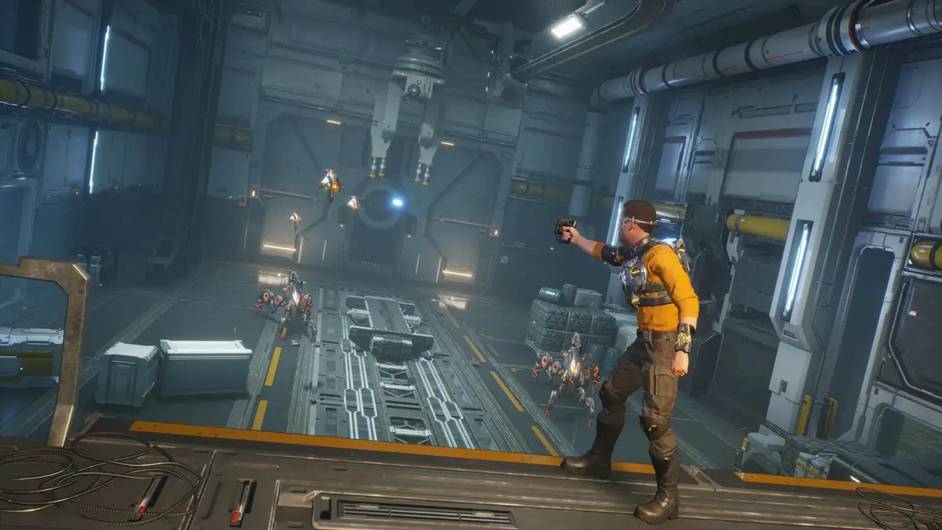 Outcast: A New Beginning cutter in hangar fighting