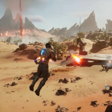 Outcast: A New Beginning jetpack shooting