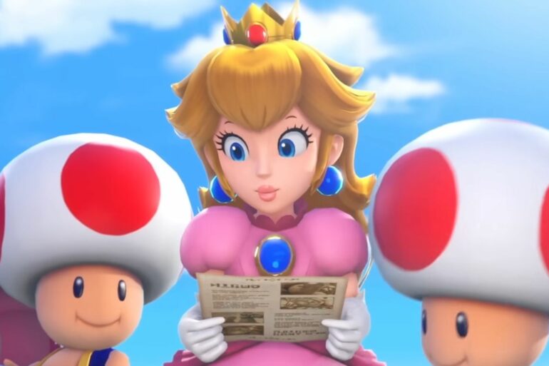 Princess Peach reading a letter