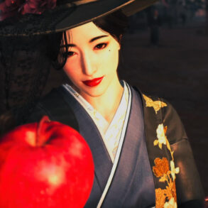 Rise of the Ronin Taka Murayama offering players an apple when they first meet