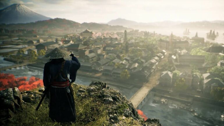 Rise of the Ronin overlooking city screen