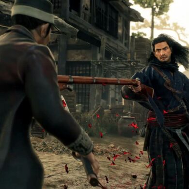 Rise of the Ronin character holding gift