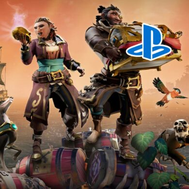 Sea of Thieves key art with ps logo