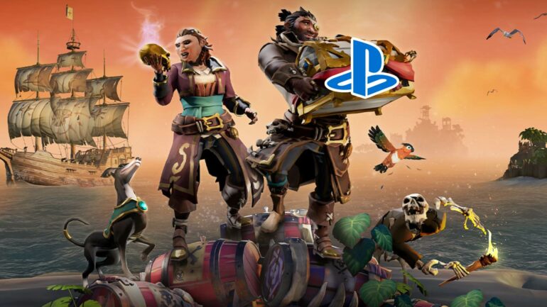 Sea of Thieves key art with ps logo