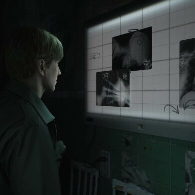 Silent Hill 2 examining photos on wall