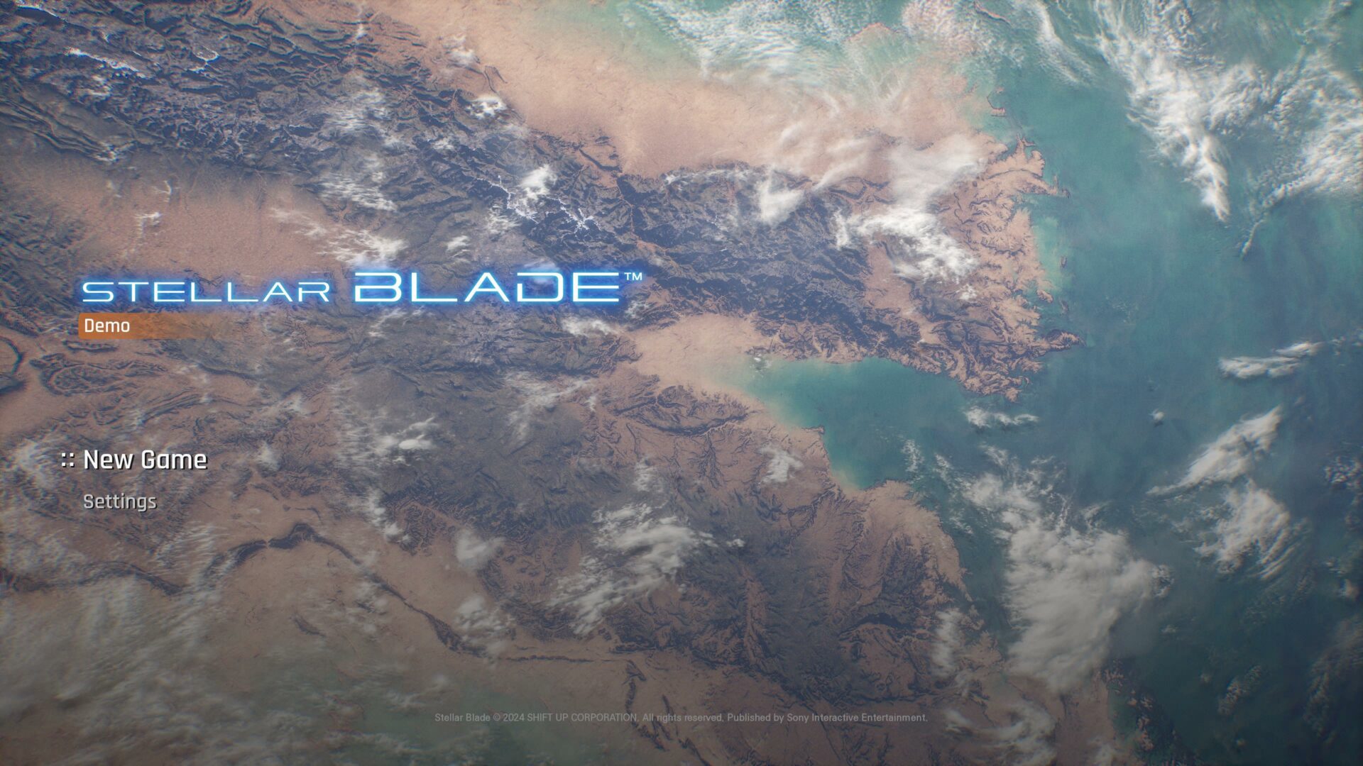 Stellar Blade Demo PS5 Main Screen