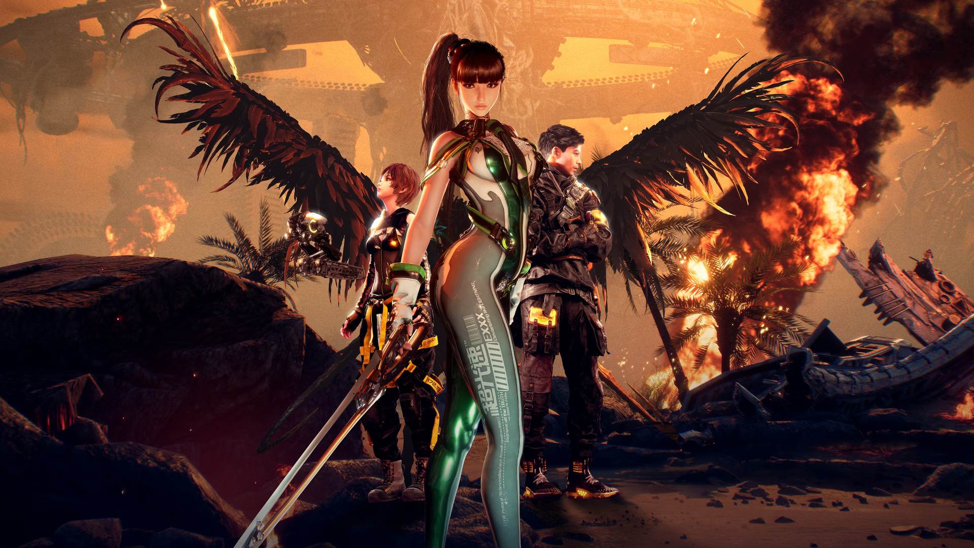 Stellar Blade character lineup screenshot