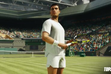 TopSpin 2K25 player posing on court