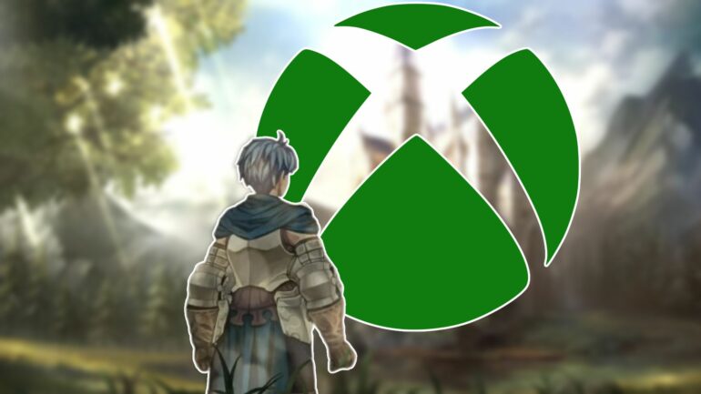 Alain looking at the Xbox logo in Unicorn Overlord