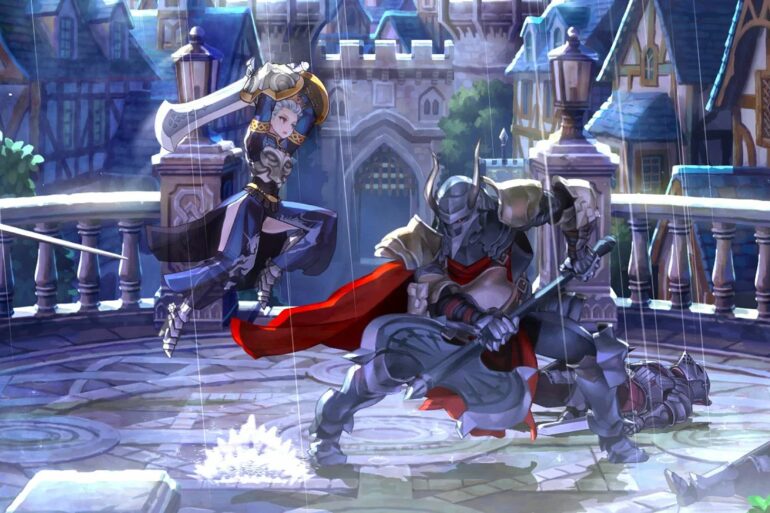 Characters fighting in Unicorn Overlord