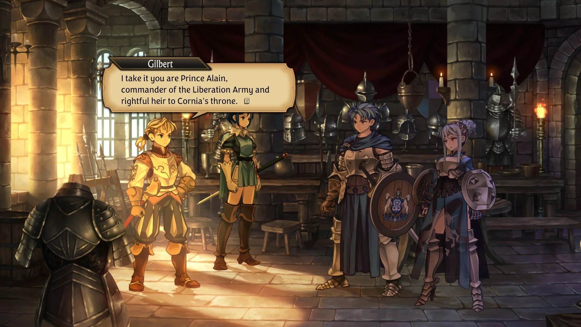 Unicorn Overlord dialogue with group