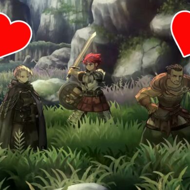 Unicorn Overlord characters with hearts overhead