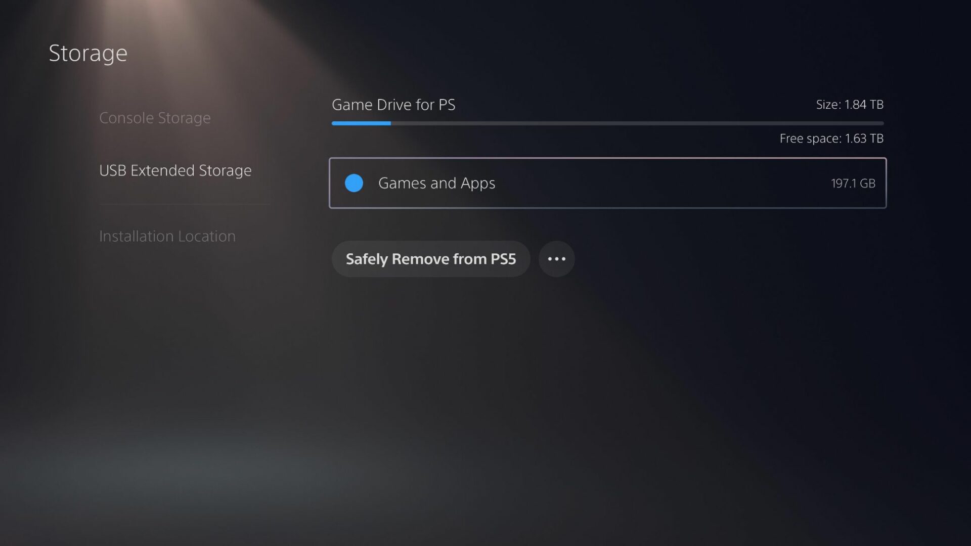 Seagate PlayStation Game Drive connected to PlayStation