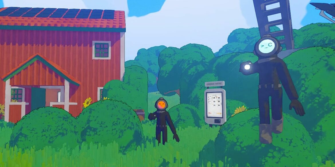 Players in the hub area in Content Warning