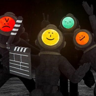 Content Warning characters with funny faces