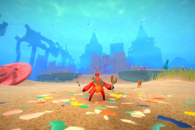 Kril posing in Another Crab's Treasure