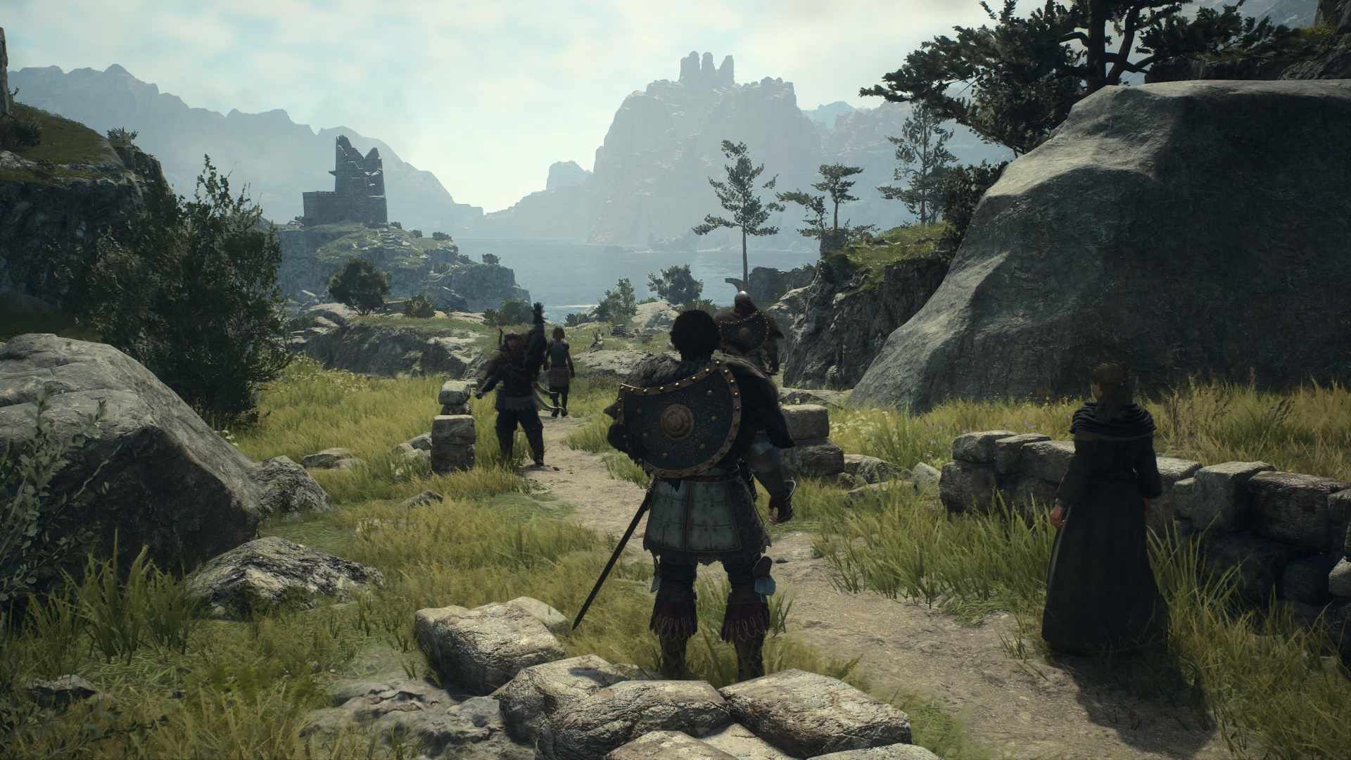 Player wandering a road in Dragon's Dogma 2