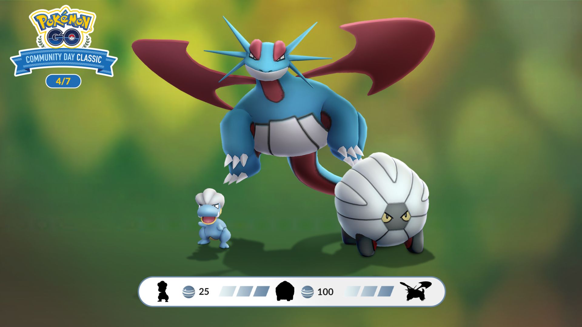 Bagon and evolutions in Pokemon Go