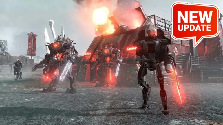 Helldivers 2 Automatons with update logo