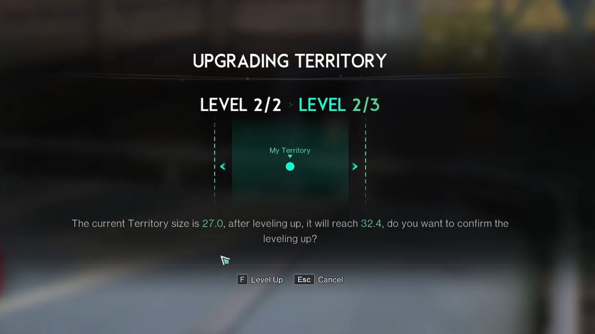 The Territory upgrade screen in Once Human