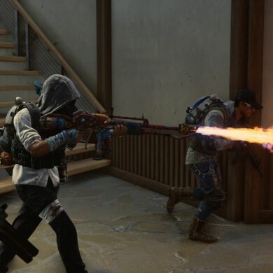 A group of players fighting together in Once Human
