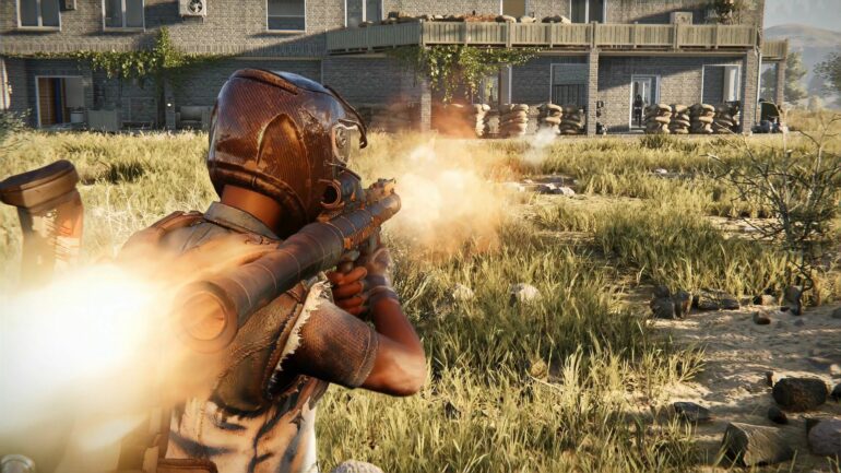 Player with a rocket launcher in Once Human