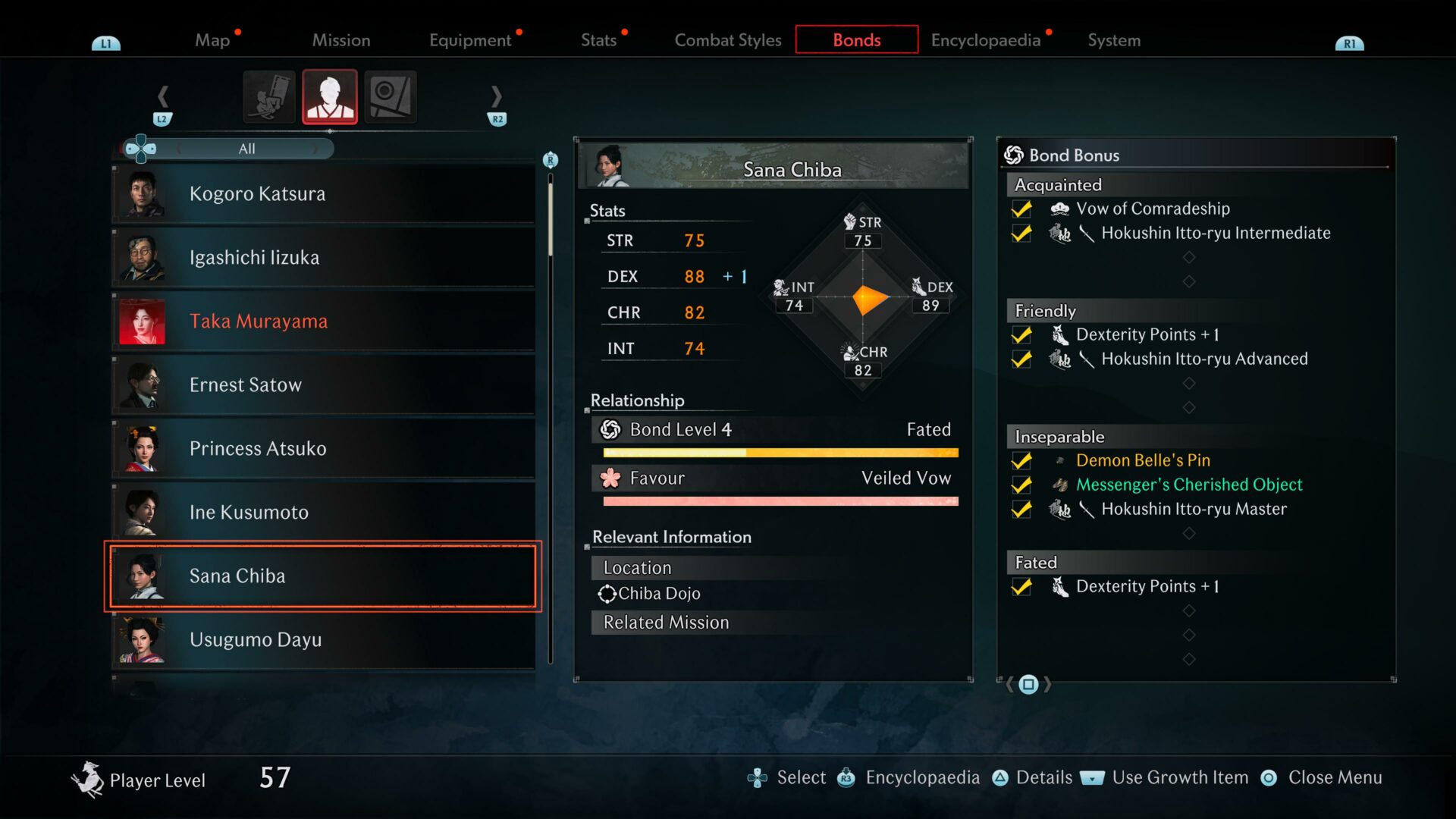 Sana Chiba Bond Rewards