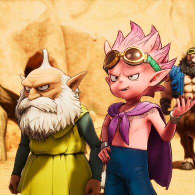 Sand Land characters posing