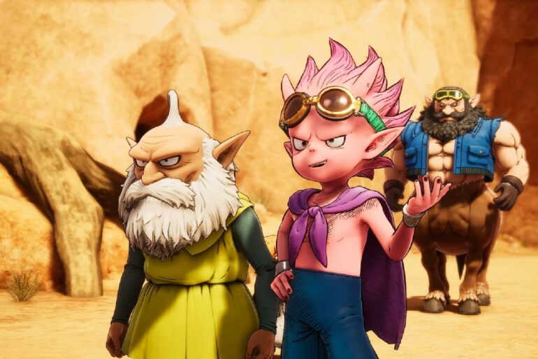 Sand Land characters posing