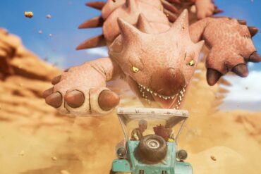 Sand Land vehicle chased by monster