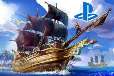 Sea of Thieves ship art with ps5 logo