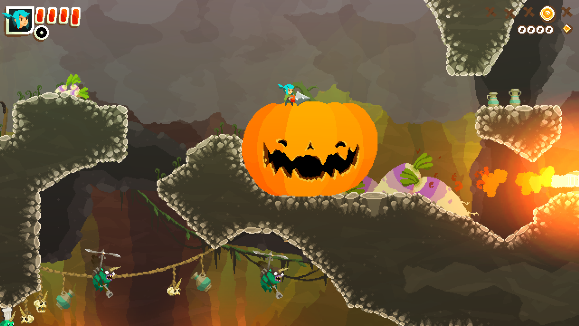 Pepper Grinder Stage 2-3 Coin 4 carve the pumpkin