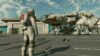 Starfield player next to their ship