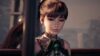EVE on the monorail in Stellar Blade