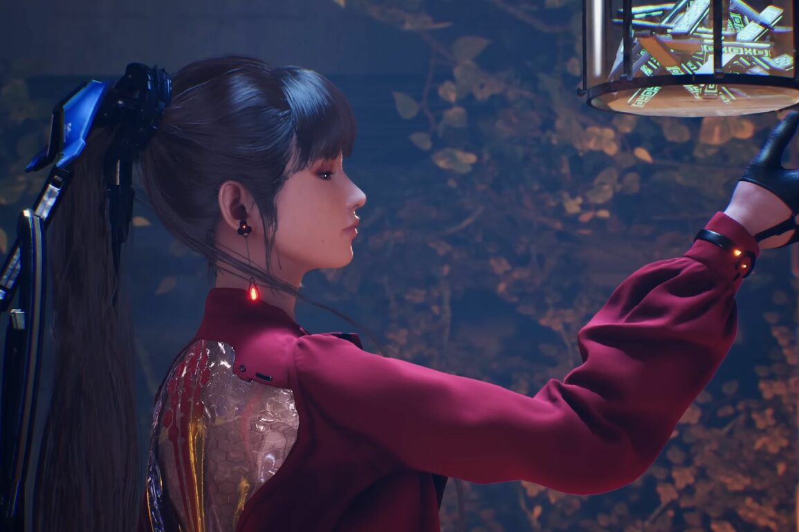 Eve holding a lantern in Stellar Blade