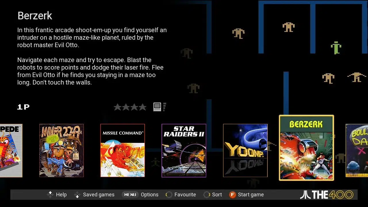 Atari THE400 Mini Console Games List