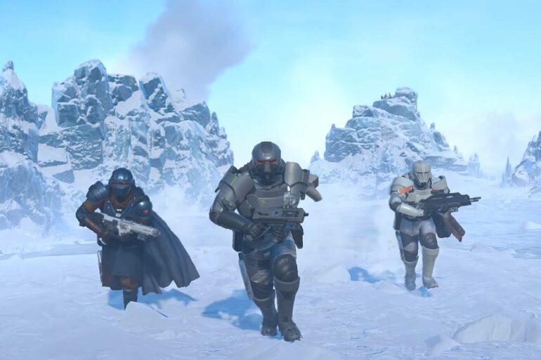 Helldivers 2 polar patriots running