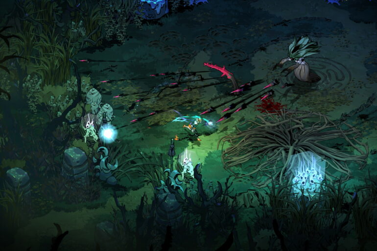 Hades 2 character fighting boss enemy